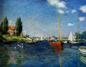 Monet, Claude Oscar : Argenteuil (Red Boats)